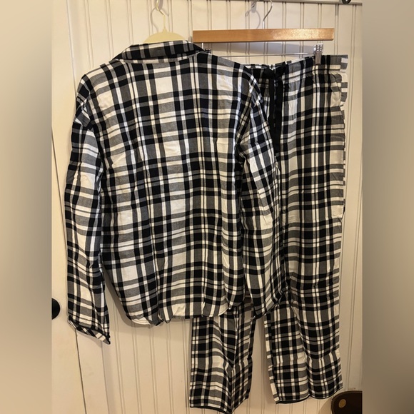 Heritage Victoria's Secret Black and White Checkered Pajama Set Brand New L - Picture 5 of 7